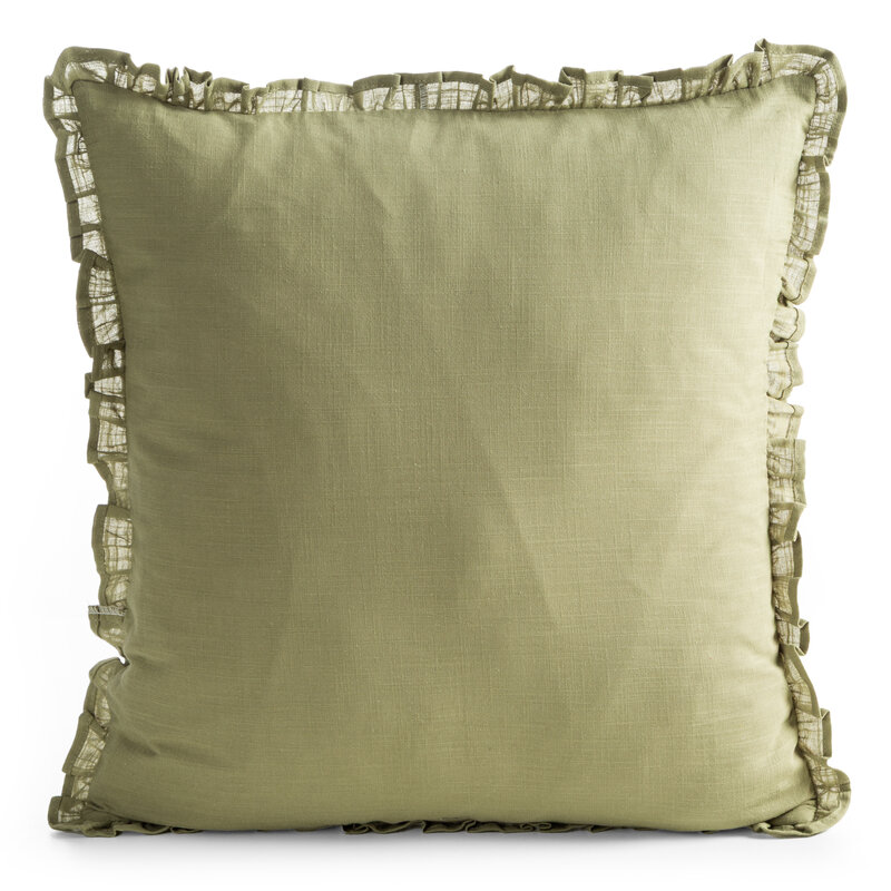 Poszewka Fiore 2 oliwkowa 45 X 45 cm – kwiatowy akcent