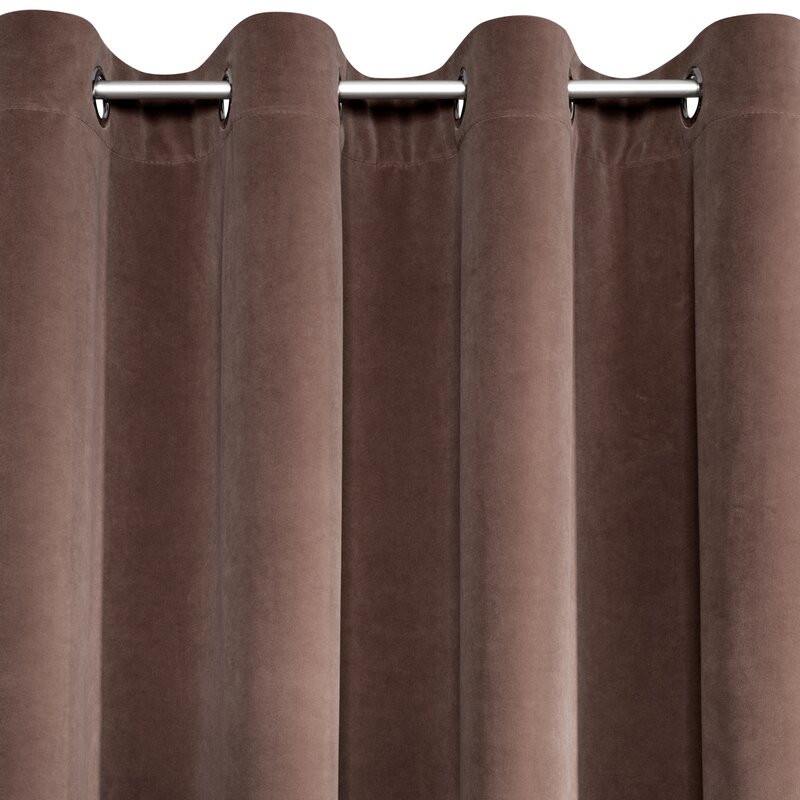 Zasłona gotowa Adelle brązowa 140 X 250 CM – miękka welwetowa