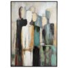 Obraz ręcznie malowany 751 kremowy 90 X 120 X 4 CM – abstrakcyjne sylwetki