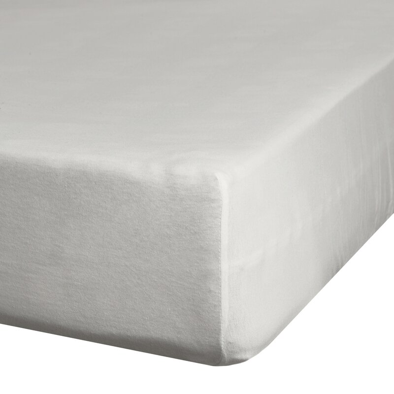 Prześcieradło z gumką Jersey D91 jasnoszary 160 X 200 X 25 CM – miękkie i elastyczne