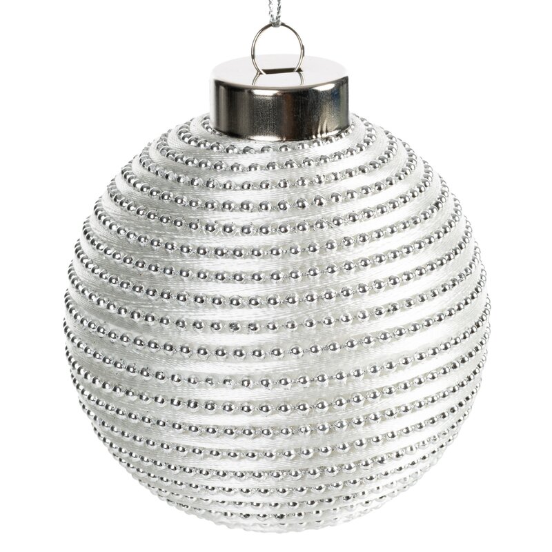 BOMBKA CHOINKOWA O 8 CM SREBRNY