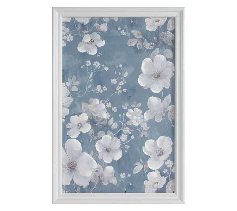 Obraz 756 z motywem kwiatowym popielaty 40 X 60 X 2 CM – spokój i świeżość we wnętrzu