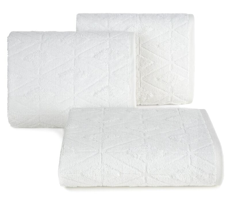 Ręcznik z bawełny egipskiej SENDI (01) biały 50 X 90 cm – miękki i chłonny
