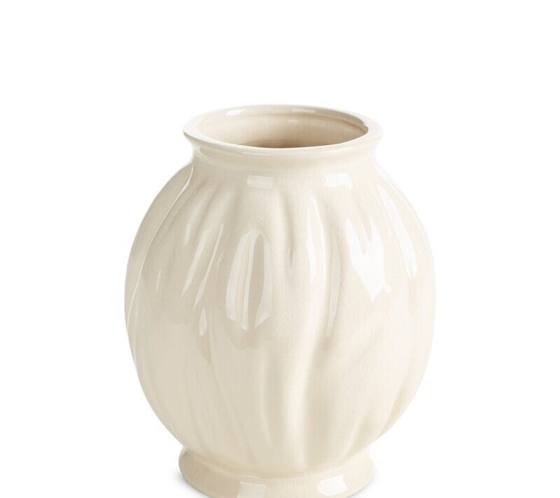 Wazon ceramiczny Angela kremowy O 18 X 22 CM – na kwiaty i dekoracje