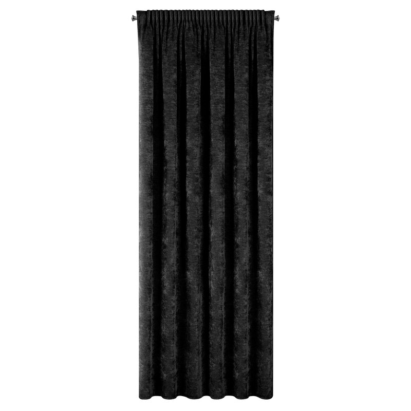 Zasłona gotowa Neska czarna 140 X 270 cm – dobrze zaciemnia
