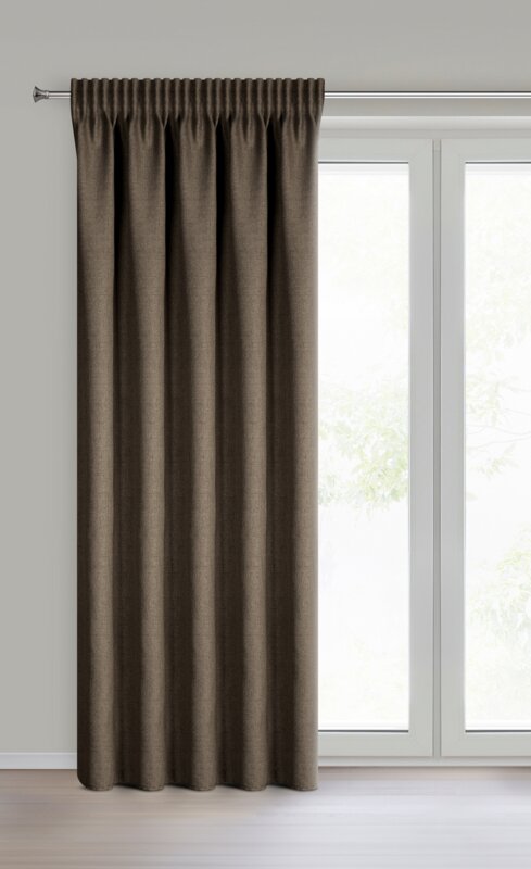 Zasłona gotowa JULA2 brązowa 140 X 270 CM – ociepli wnętrze