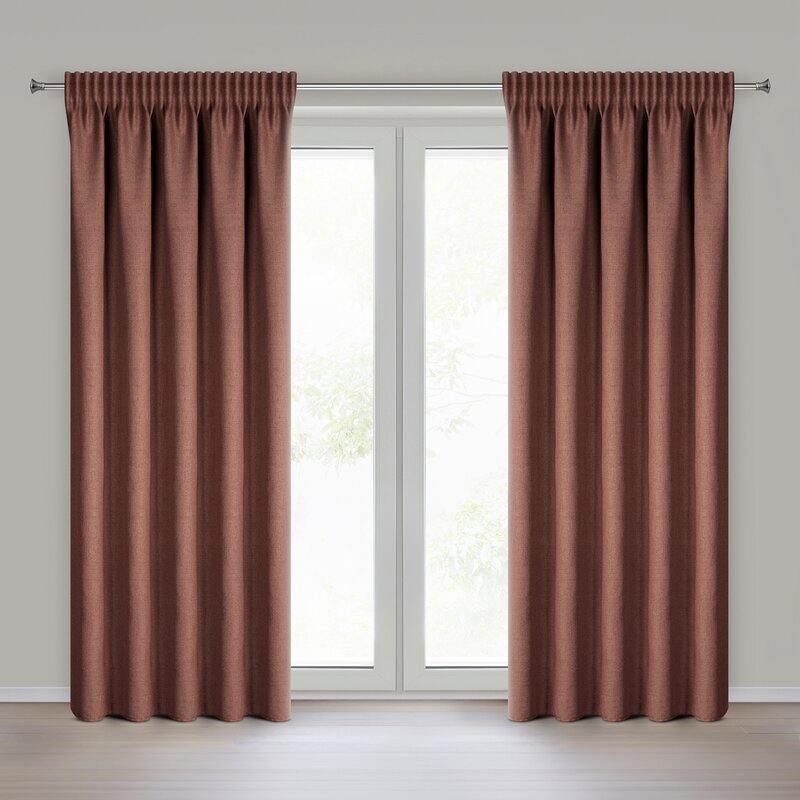 Zasłona gotowa na taśmie JULA2 marsala 140 X 270 CM – ciepło i naturalny urok