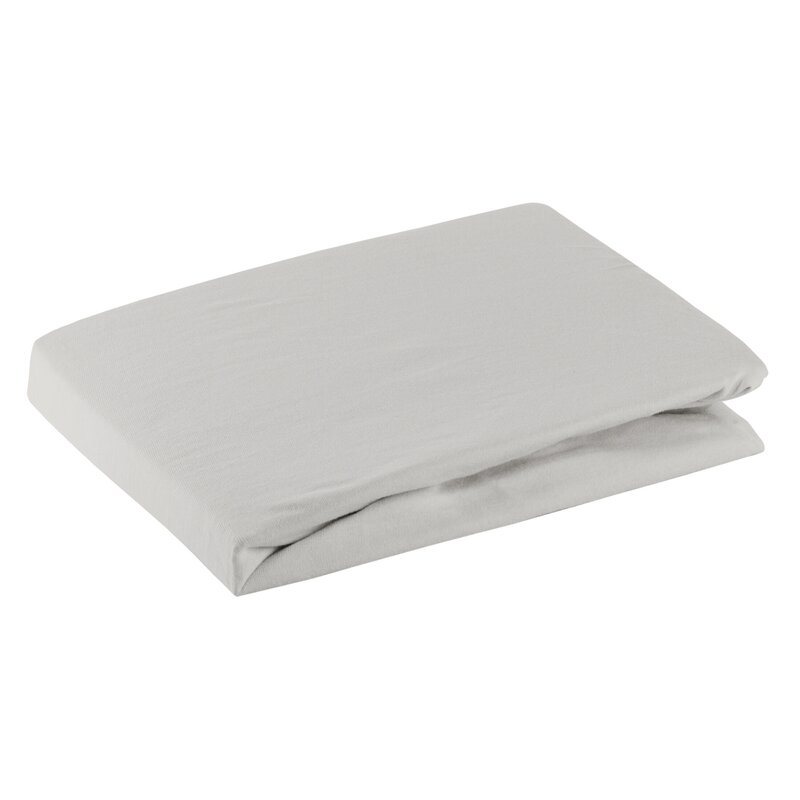 Prześcieradło z gumką jersey D91 jasnoszare 120 X 200 X 25 CM – miękkie i elastyczne