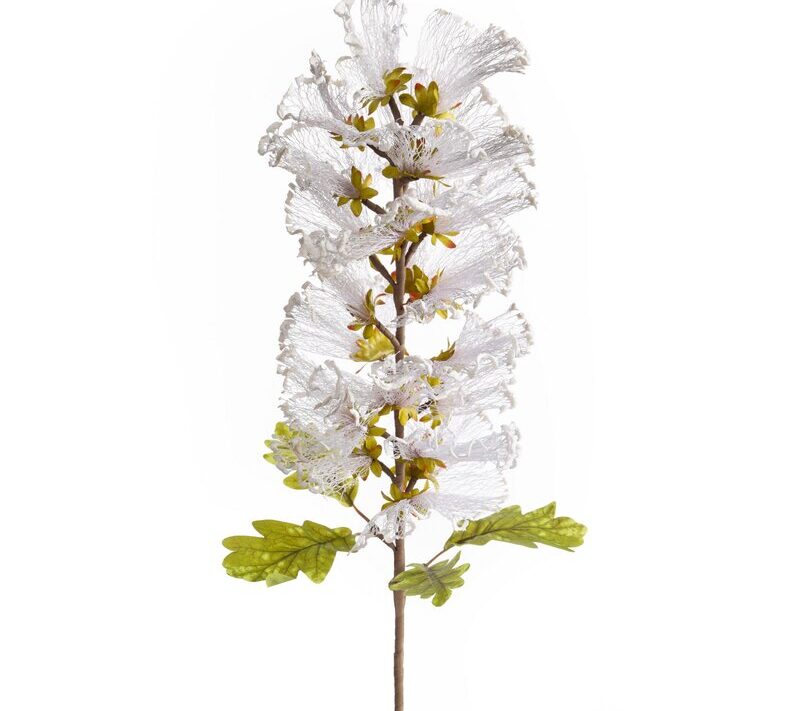 Kwiat dekoracyjny Flore 894 srebrny 13 X 84 cm – dekoracja stołu i konsoli