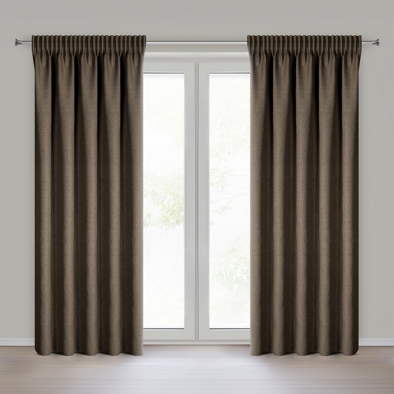 Zasłona gotowa JULA2 brązowa 140 X 270 CM – ociepli wnętrze