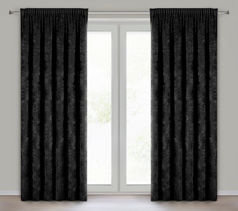 Zasłona gotowa Neska czarna 140 X 270 cm – dobrze zaciemnia