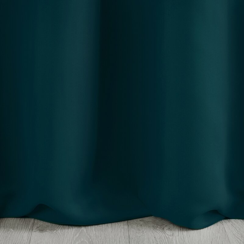 Zasłona gotowa dimout Logan petrol 140 X 270 CM – komfortowe zaciemnienie