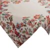 Obrus gobelinowy kwiatowy naturalny 100X100 – ciepło i elegancja