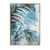 Obraz ręcznie malowany 747 zielony 50 X 70 X 4 CM – motyw palmowych liści