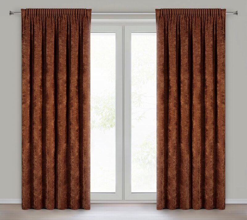 Zasłona gotowa NESKA rudy 140 X 270 cm – gotowa do zawieszenia