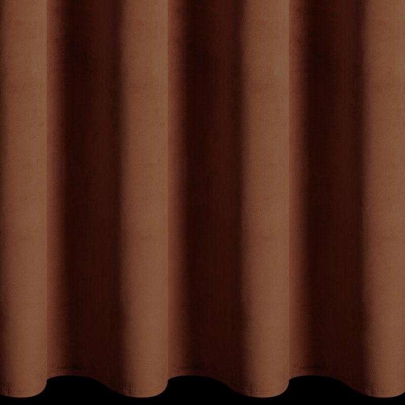 Zasłona gotowa Melanie jasnobrązowa 140 X 250 CM – miękki velvet