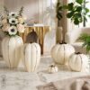 Wazon ceramiczny MARY kremowy O 17 X 15 cm – do salonu i sypialni