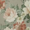Zasłona gotowa Fiore oliwkowa 140 X 250 CM – romantyczny kwiatowy wzór