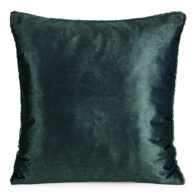 Futrzana poszewka Nina ciemnomiętowa 45 X 45 CM – miękka i komfortowa