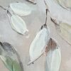 Obraz ręcznie malowany Liście kremowy 60 X 60 X 4 CM – spokój i harmonia