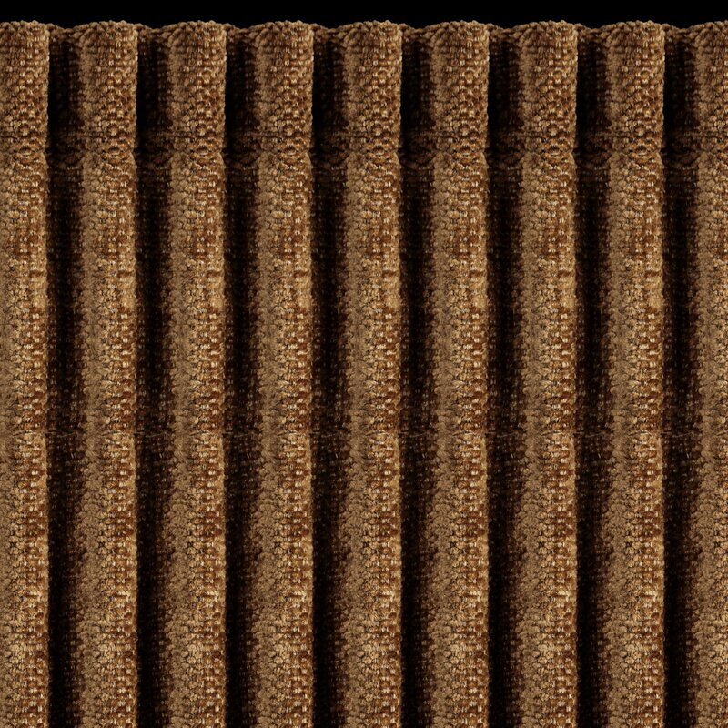 Zasłona gotowa Neska brązowa 140 X 270 cm – z szenilową strukturą