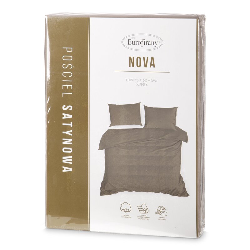 Komplet pościeli Nova3 jasnobrązowy 140 X 200 CM – miękka i delikatna
