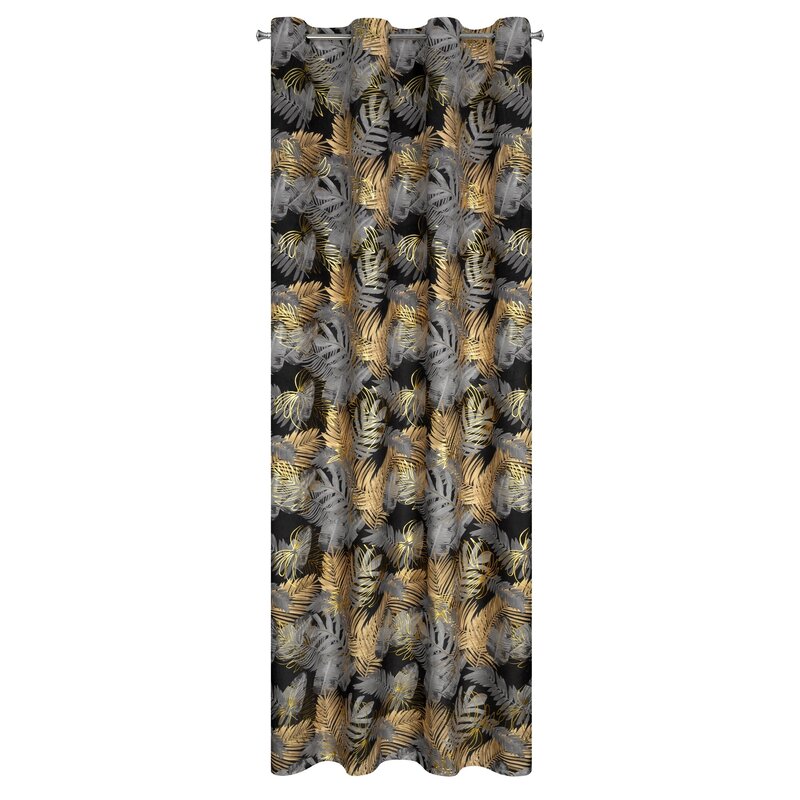 Zasłona gotowa BALI grafitowa 140 X 250 cm – miękka welwetowa