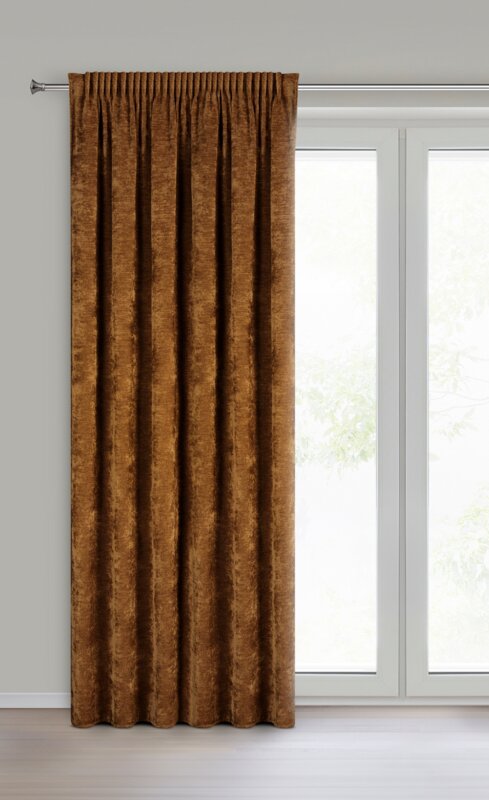 Zasłona gotowa Neska miodowa 140 X 270 CM – miękka i ciepła