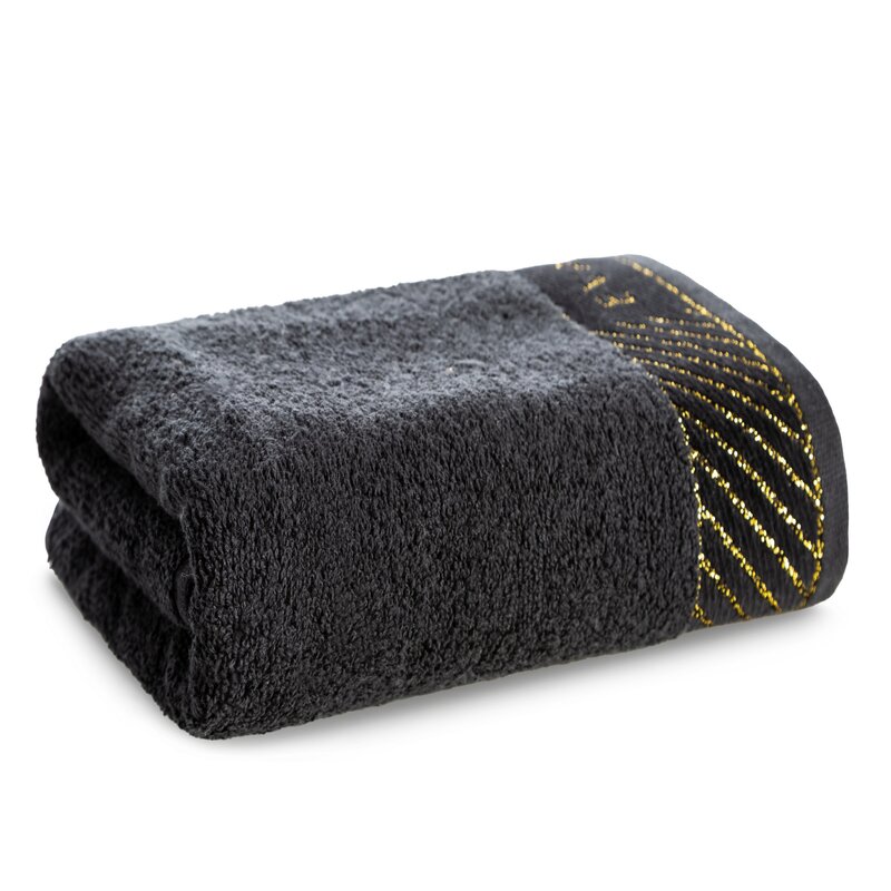 Ręcznik GLAM czarny 50 X 90 CM – miękki i chłonny