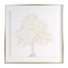 Obraz Złote Drzewo biały 80 X 80 X 3 CM – rozświetla wnętrze