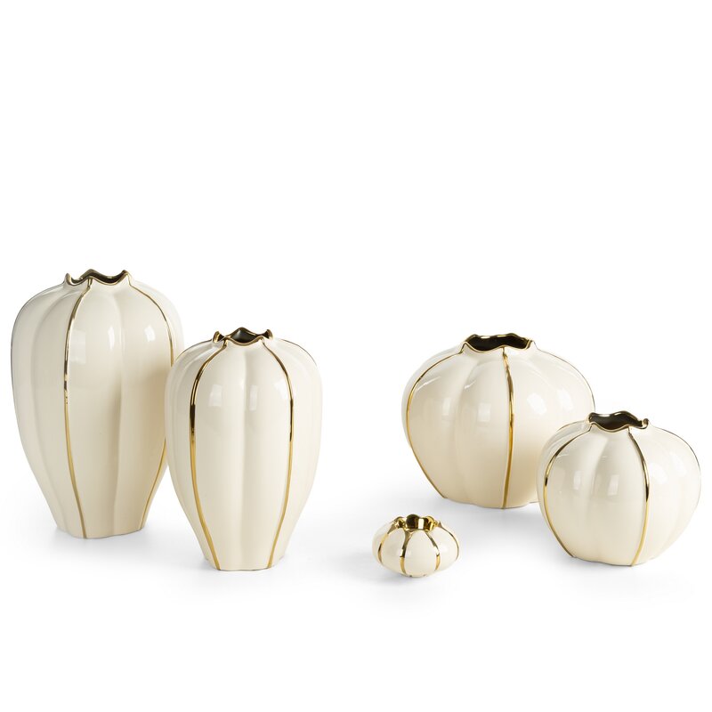Wazon ceramiczny MARY kremowy O 17 X 15 cm – do salonu i sypialni