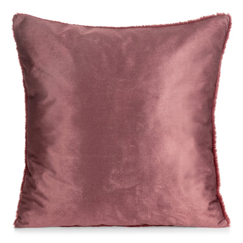 Poszewka futrzana Nina burgundowa 45 X 45 CM – miękka i przytulna