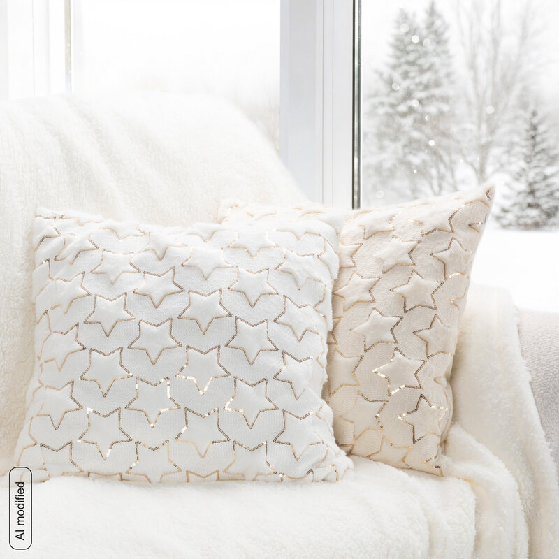 POSZEWKA ŚWIĄTECZNY 314 45 X 45 CM BIAŁY