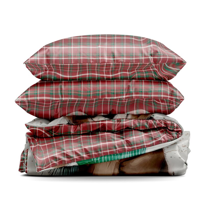 ŚWIĄTECZNY KOMPLET POŚCIELI CUDDLE 160 X 200 CM BRĄZOWY