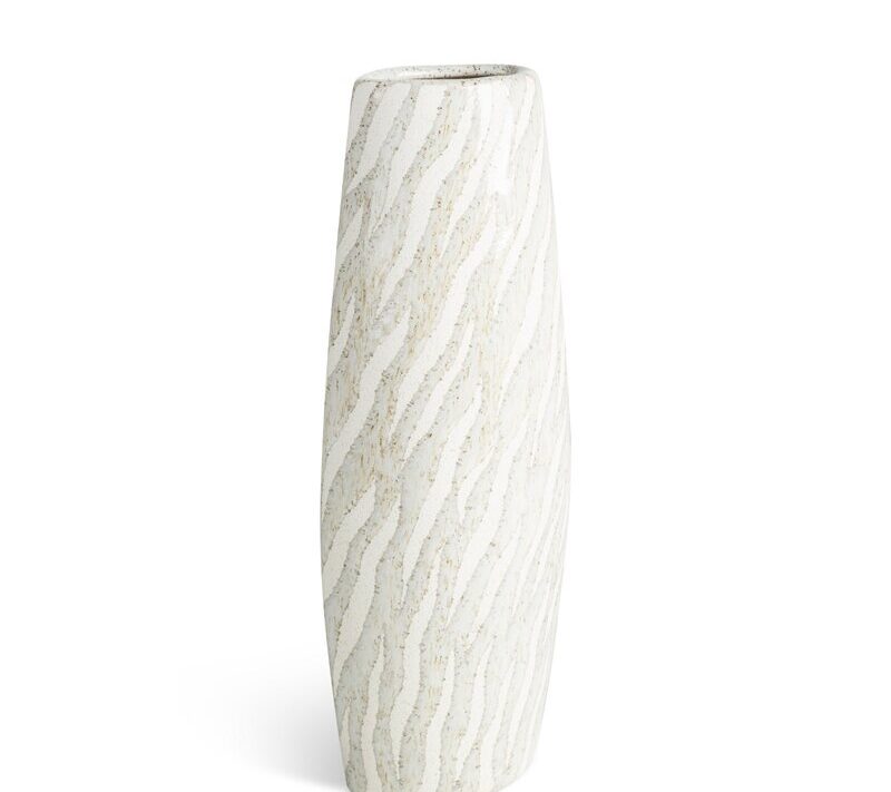 Wazon ceramiczny Ada biały O 15 x 43 cm – do nowoczesnych wnętrz