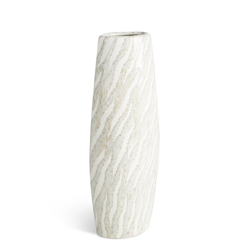 Wazon ceramiczny Ada biały O 15 x 43 cm – do nowoczesnych wnętrz