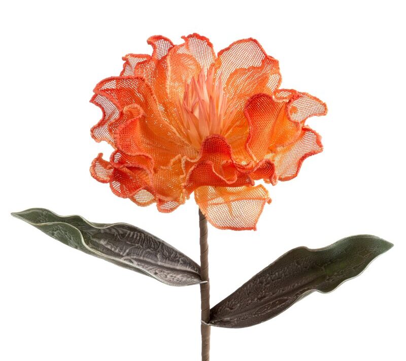 Kwiat dekoracyjny Flore pomarańczowy O 20 x 65 cm – ożywia wnętrze