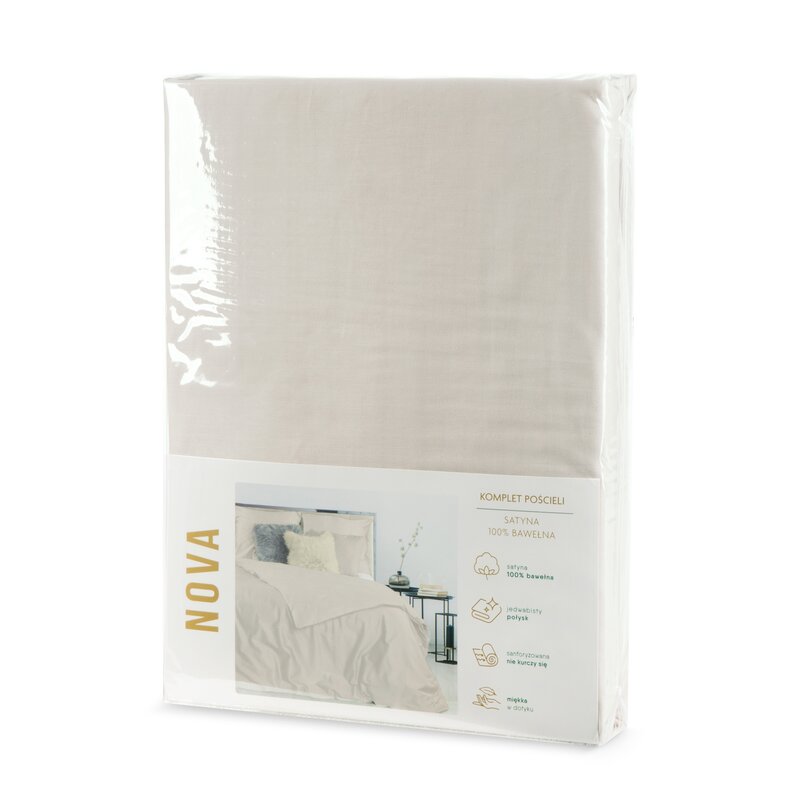 Komplet pościeli NOVA3 beżowy 220 X 200 cm – komfortowy sen