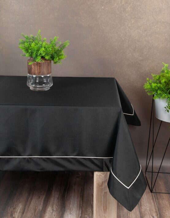 Obrus Madele czarny 140 X 220 CM – idealny na uroczystości