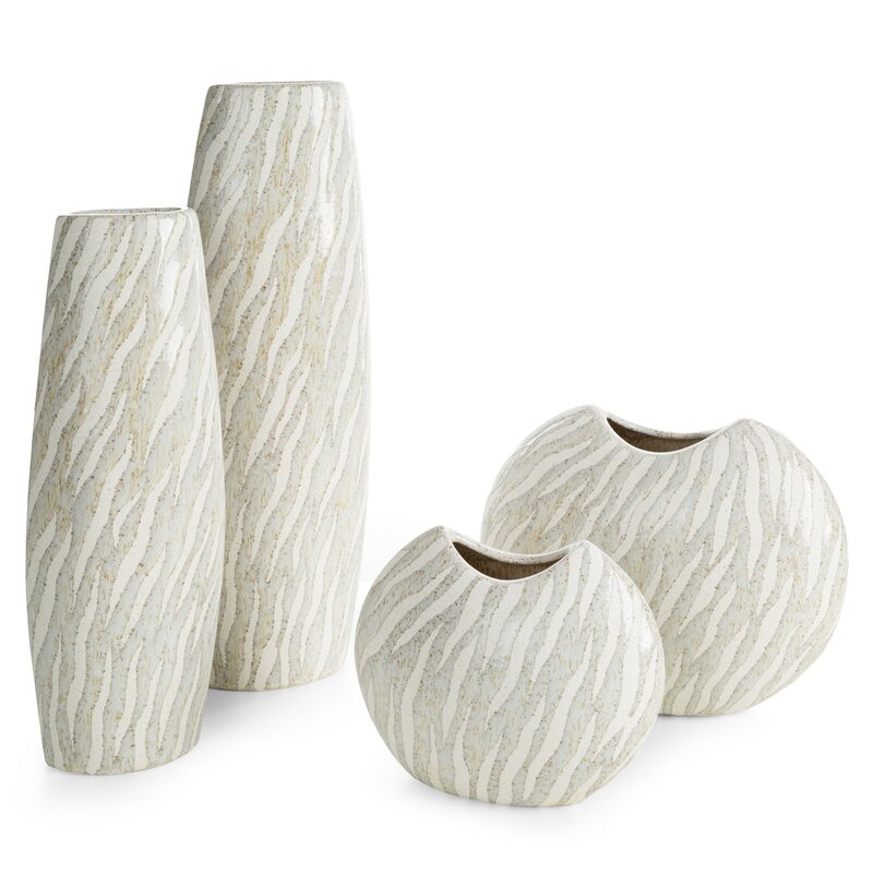 Wazon ceramiczny Ada biały O 15 x 43 cm – do nowoczesnych wnętrz