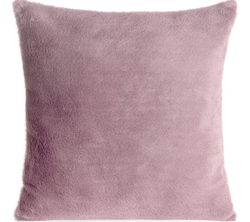 Poszewka futrzana Nina ciemnoróżowa 45 X 45 CM – miękka i puszysta