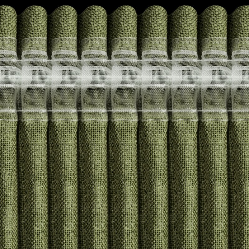 Zasłona gotowa na taśmie JULA2 oliwkowa 140 X 270 CM – przytulna atmosfera