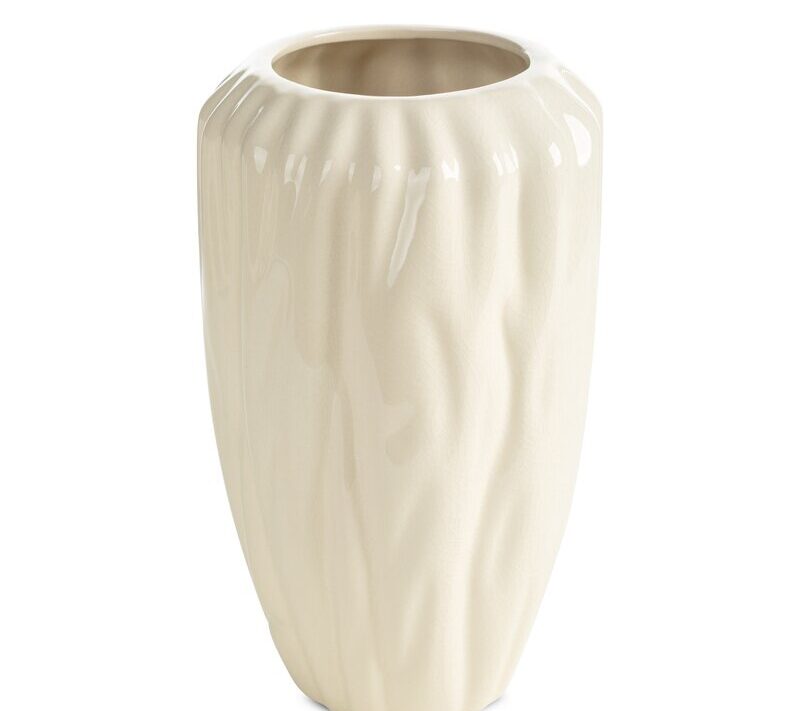 Wazon ceramiczny Angela kremowy O 17 X 26 CM – na susze i kwiaty