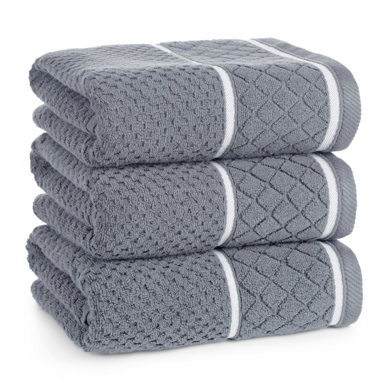 Ręcznik bawełniany Zero Twist Favori stalowy 70 X 140 CM – miękki i chłonny