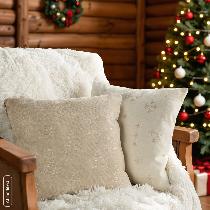 POSZEWKA ŚWIĄTECZNY 296 45 X 45 CM BEŻOWY