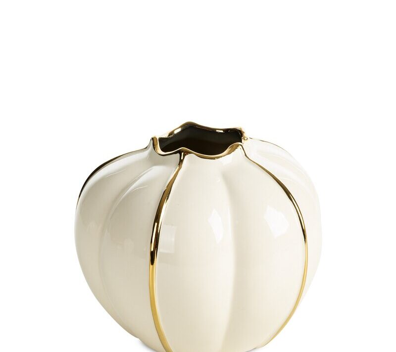 Wazon ceramiczny MARY kremowy O 17 X 15 cm – do salonu i sypialni