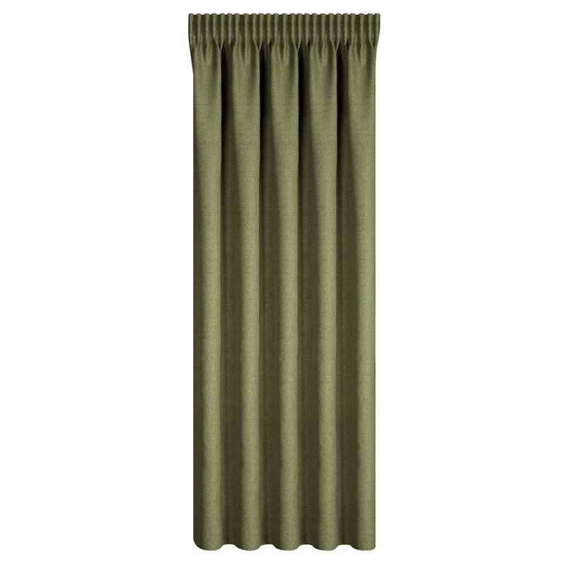 Zasłona gotowa na taśmie JULA2 oliwkowa 140 X 270 CM – przytulna atmosfera