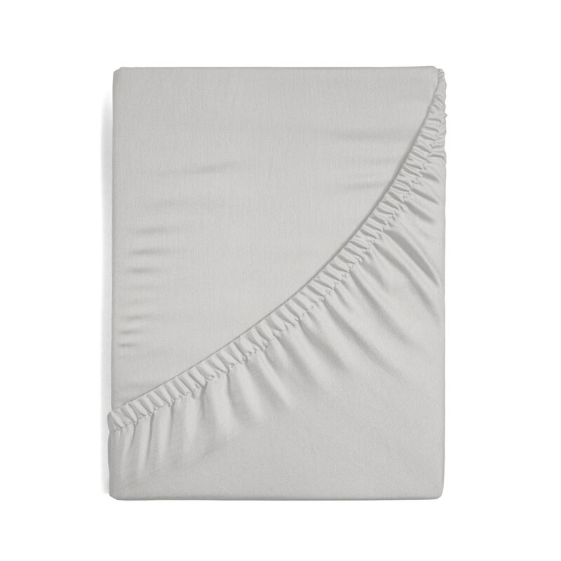 Prześcieradło z gumką Jersey D91 jasnoszary 160 X 200 X 25 CM – miękkie i elastyczne
