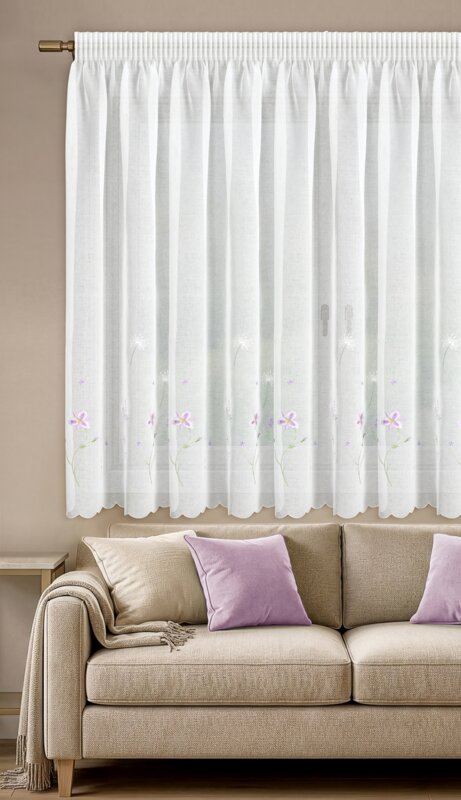 FIRANA GOTOWA INESA NA TAŚMIE 350 X 160 CM BIAŁY