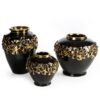 Wazon ceramiczny Kira czarny O 16 x 16 cm – na kwiaty i dekoracje